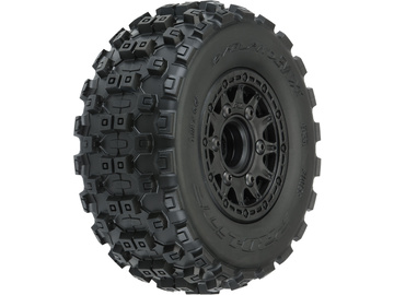 Pro-Line Wheels 2.2/3.0", Badlands MX M2 SC Tires, Raid H12mm Black Wheels (2) / PRO1015610