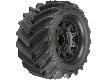 Pro-Line Wheels 2.8", Demolisher Tires, Raid H12 Black Wheels (2) / PRO1019610
