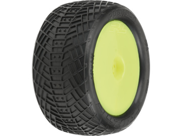 Pro-Line Wheels 2.2", Positron MC Buggy Rear Tires, Velocity H12 Yellow Wheels (2) / PRO825612