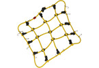 Robitronic luggage net with hooks 15x12cm yellow