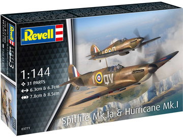 Revell Supermarine Spitfire Mk.Ia, Hawker Hurricane Mk.I (1:144) / RVL03771