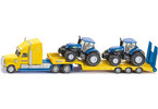 SIKU Super - Tahač s vlekem a 2 traktory New Holland 1:87