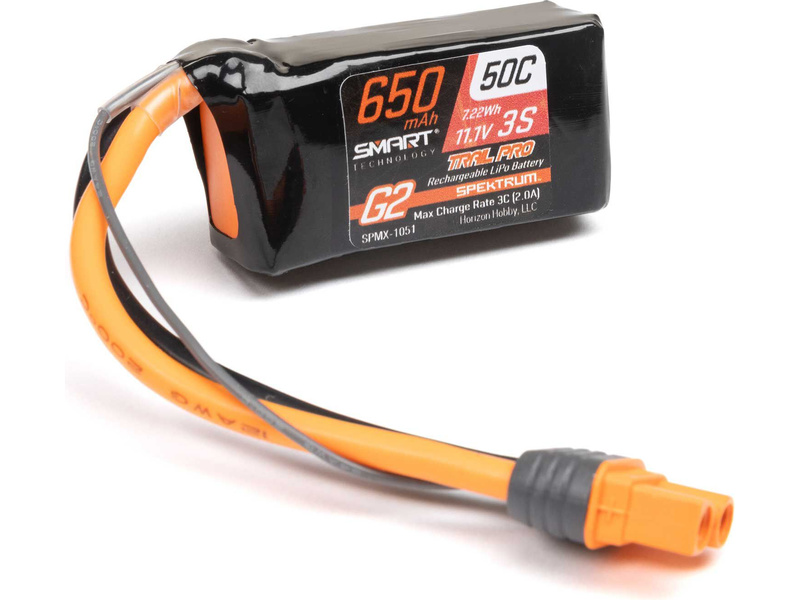 Spektrum Smart G2 Trail Pro LiPo 11.1V 650mAh 50C IC2