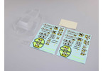 TLR Body Set, Clear, w/Decals: 8X, 8XE 2.0