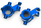 Traxxas Steering blocks, aluminum (blue-anodized), pair