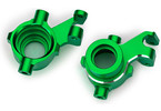 Traxxas Steering blocks, aluminum (green-anodized), pair