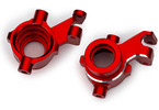 Traxxas Steering blocks, aluminum (red-anodized), pair