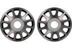 Traxxas Wheel centers, Method Race Wheels 703 Beadlock (aluminum, gray-anodized) (2)