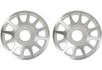 Traxxas Wheel centers, Method Race Wheels 703 Beadlock (aluminum, silver-anodized) (2)