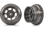 Traxxas Wheels 2.2/3.0", dirt oval, graphite gray (2) (2WD front)