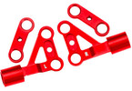 Traxxas Suspenion arms, upper, front, aluminum (red-anodized) (left & right)