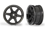 Traxxas Wheels 1.9" six spoke (graphite gray w/chrome rim) (front) (2)