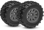 Traxxas Tires & wheels 2.1/2.6", charcoal gray wheels, Sledgehammer tires (rear) (2)