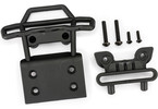 Traxxas Bumper, front/ bumper mount, front (black)