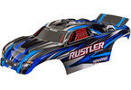 Traxxas Body, Rustler, blue (for clipless mounting)