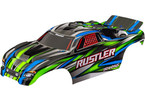 Traxxas Body, Rustler, green (for clipless mounting)