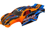 Traxxas Body, Rustler, orange (for clipless mounting)