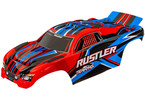 Traxxas Body, Rustler, red (for clipless mounting)