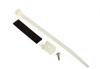 Traxxas Attachment bracket, plug/ foam tape/tie wrap/ 3x10mm wst screw