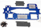 Traxxas Chassis, 7075-T6 billet machined aluminum (4mm) (blue)