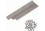 Traxxas Suspension pin set, stainless steel (w/ E-clips)