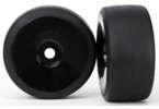 Traxxas kolo, disk černý, pneu slick (2) (zadní)