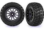 Traxxas Tires & wheels 2.2/3.0", gray wheels, gravel tires (2)