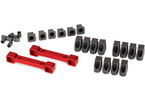 Traxxas Mounts, suspension arms, aluminium, red-anodized (4) (2)