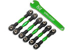 Traxxas Camber link/toe link set, aluminium, green-anodized