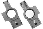 Traxxas Carriers, stub axle, aluminum (gray-anodized), left & right