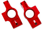 Traxxas Carriers, stub axle, aluminum (red-anodized), (left & right)