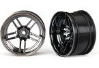 Traxxas Wheels 1.9", split-spoke, black chrome (2) (rear)