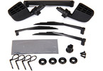 Traxxas Mirrors, side, black (left & right)/ windshield wipers, left, right, & rear