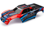 Traxxas Body, Maxx, red (painted)/ decal sheet