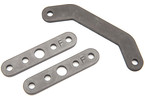 Traxxas Bulkhead tie bar, front, upper (1)/ lower (2) (steel)