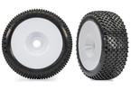 Traxxas Tires & wheels, 3.0" white wheels, Response Pro tires (2)