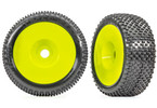 Traxxas Tires & wheels, 3.0" yellow wheels, Response Pro tires (2)