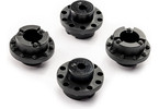 Traxxas Center caps, wheel (black) (4)