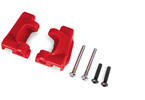 Traxxas Caster blocks (c-hubs), extreme heavy duty, red (for use with #9182)
