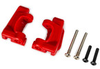 Traxxas Caster blocks (c-hubs), extreme heavy duty, red (for use with #9180 and 9181)