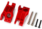Traxxas Carriers, stub axle, rear, extreme heavy duty, red (for use with #9180, 9181, 9182)