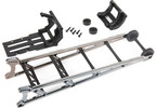 Traxxas Wheelie bar, black chrome (assembled)/ wheelie bar mount