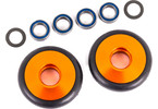 Traxxas Wheels, wheelie bar, 6061-T6 aluminum (orange-anodized) (2)