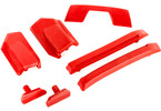 Traxxas Body reinforcement set, red/ skid pads (roof) (fits #9511 body)