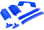 Traxxas Body reinforcement set, blue/ skid pads (roof) (fits #9511 body)