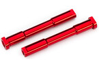 Traxxas Bellcrank posts, steering (aluminum, red-anodized)