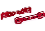 Traxxas Tie bars, front, aluminum (red-anodized) (fits Sledge)