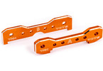 Traxxas Tie bars, front, aluminum (orange-anodized) (fits Sledge)