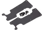 Traxxas Suspension arm covers, black, rear (left and right)