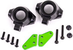 Traxxas Steering block arms (aluminum, green-anodized) (2)/ steering blocks, left & right